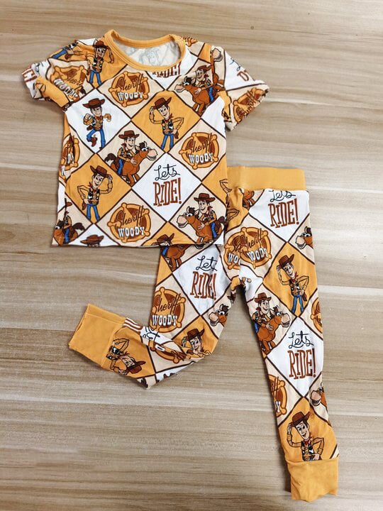 2-Piece PJs Short Sleeves / Long Pants Ride On, Sheriff