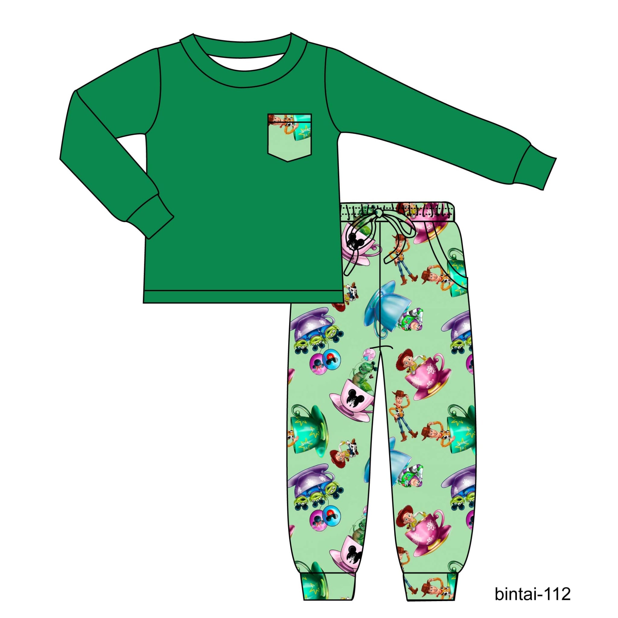 Toy Story Teacups - 2 Piece Set Long Sleeve and Pants Jogger Set