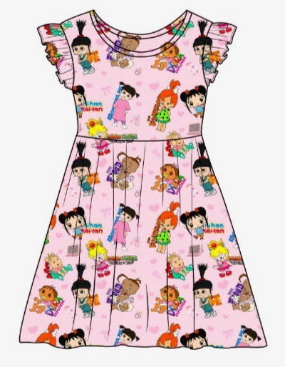 Retro Rascals -  Ruffle Sleeve Dress