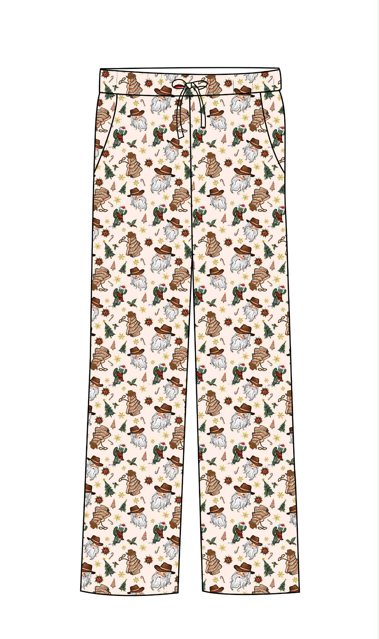 Howdy Santa - Adult Straight Leg Bottoms