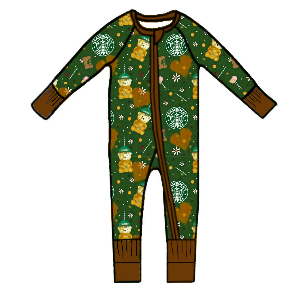 Coffee Bear - Long Sleeve Zippy