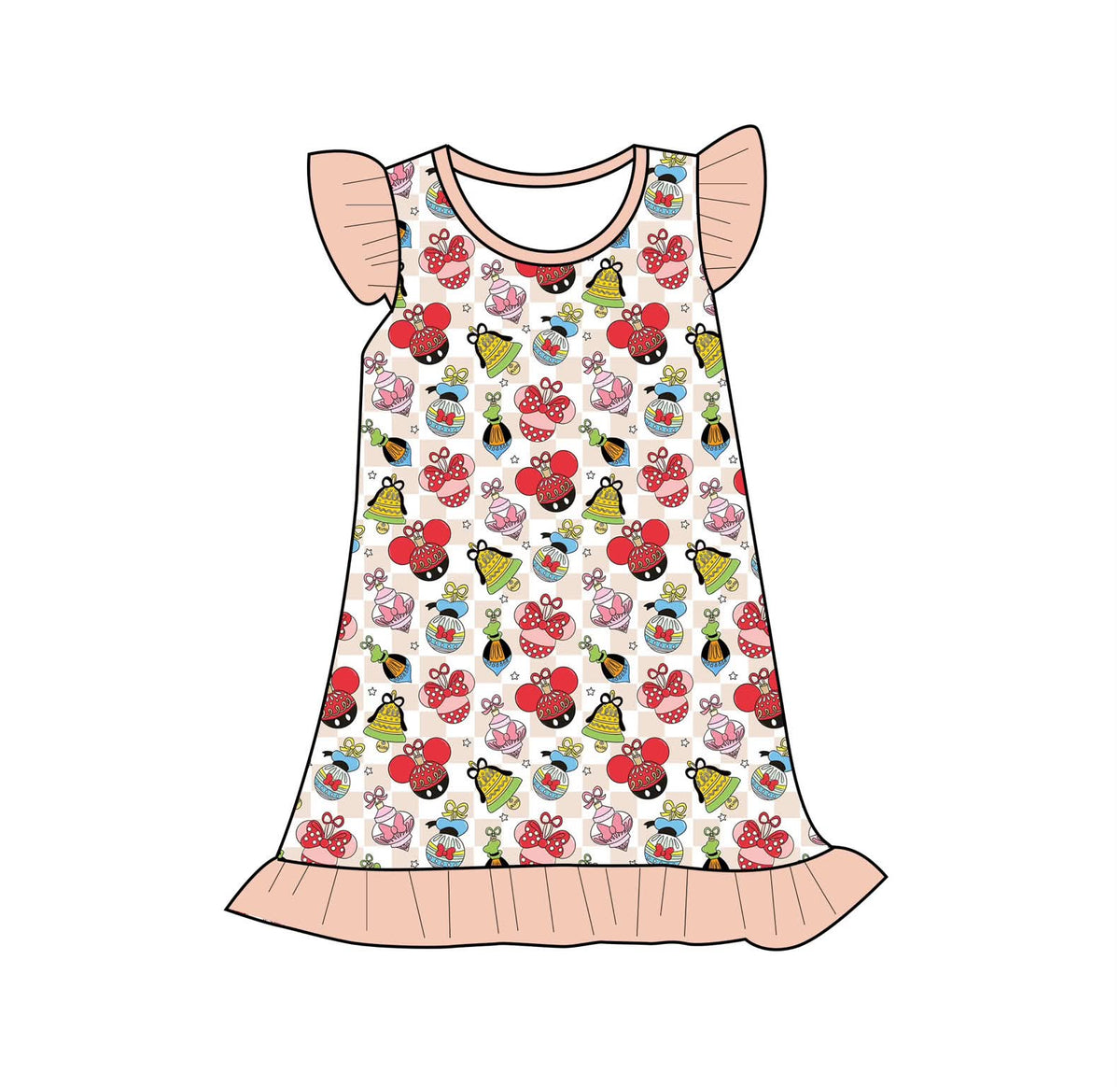 Fab Five Ornarments - Short Sleeve Night Gown