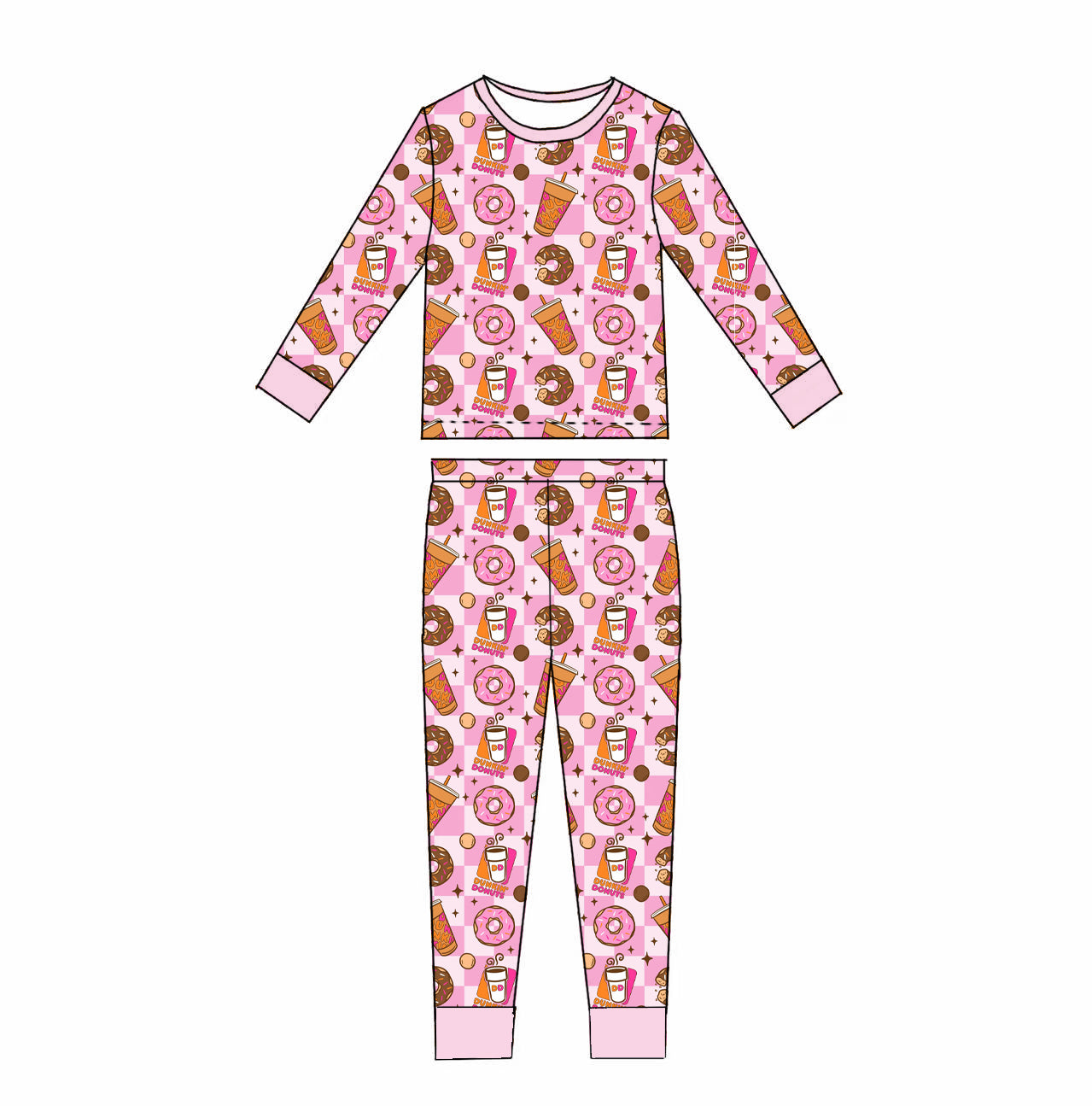 Dunkin Love - 2 Piece Set Long Sleeve and Pants PJs