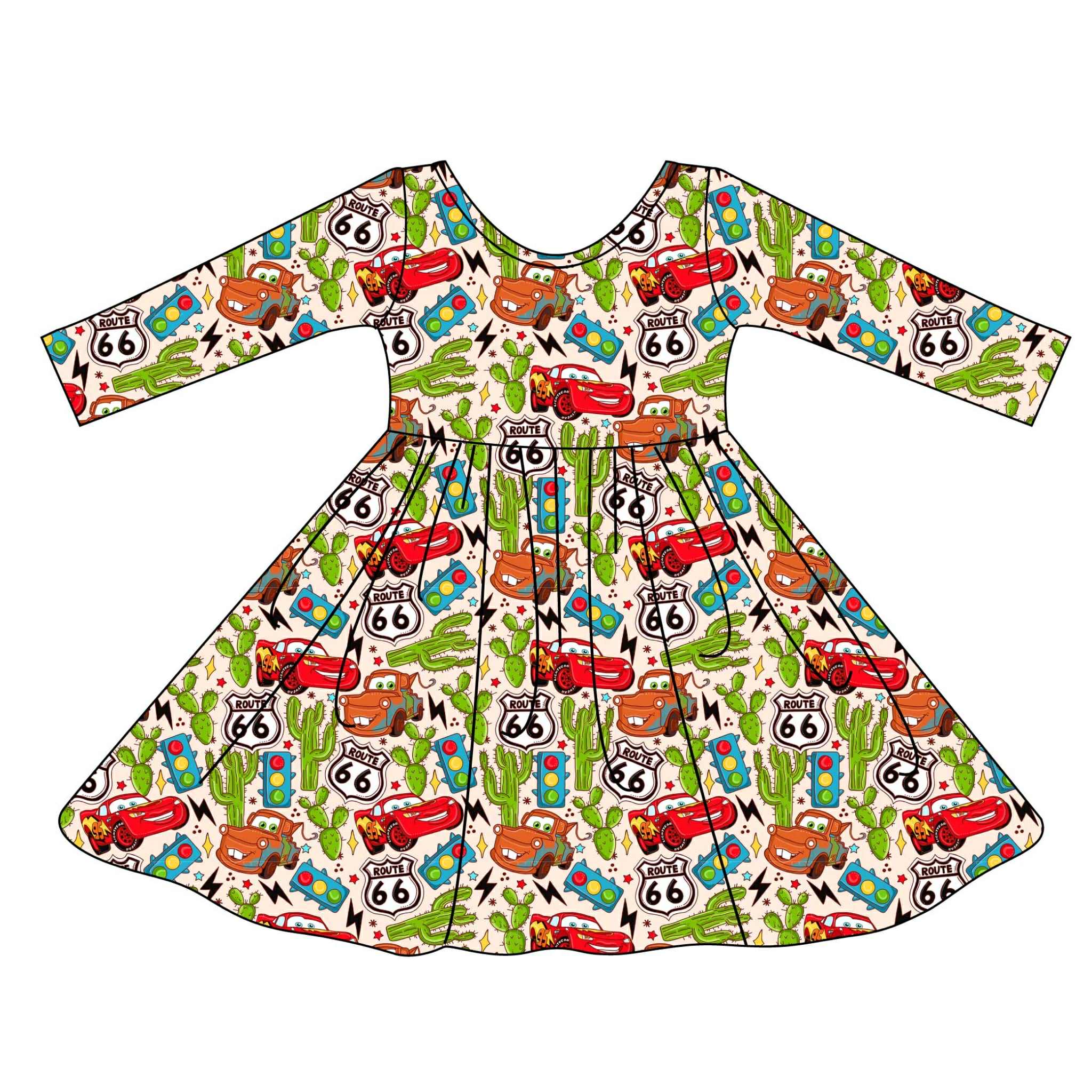 The Cutest Little Town in Carburetor County - Twirl Dress