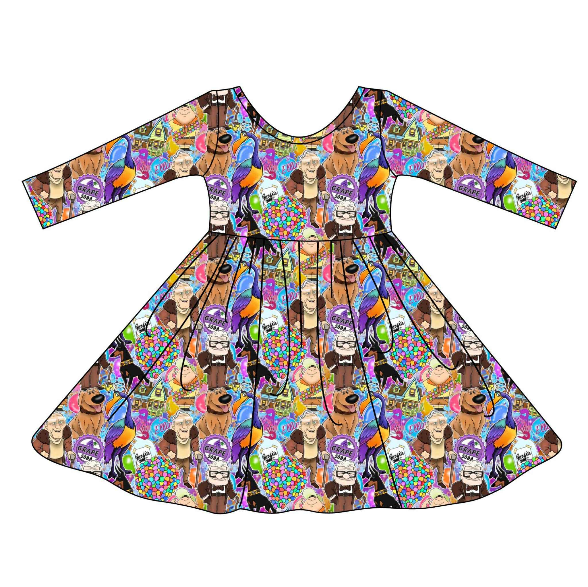 Grape Soda - Twirl Dress