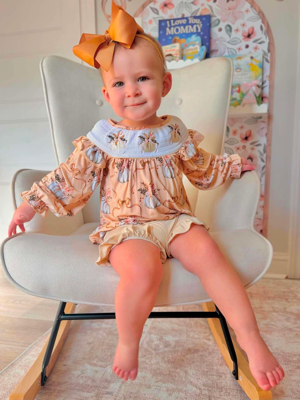 Pretty Pumpkin - Boutique Style Long Sleeve Dress and Shorts