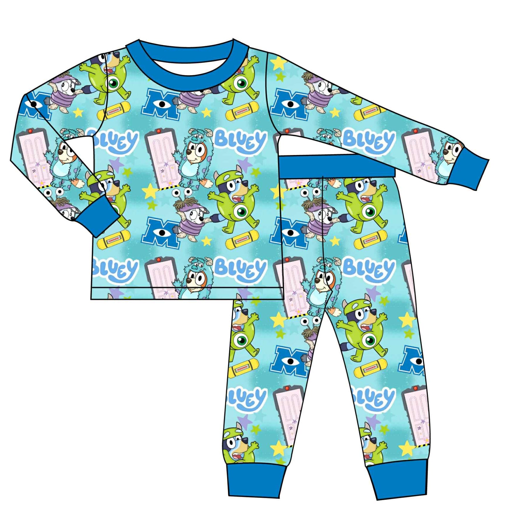ShapeShifter Heelers as Monsters - 2 Piece Set Long Sleeve and Pants