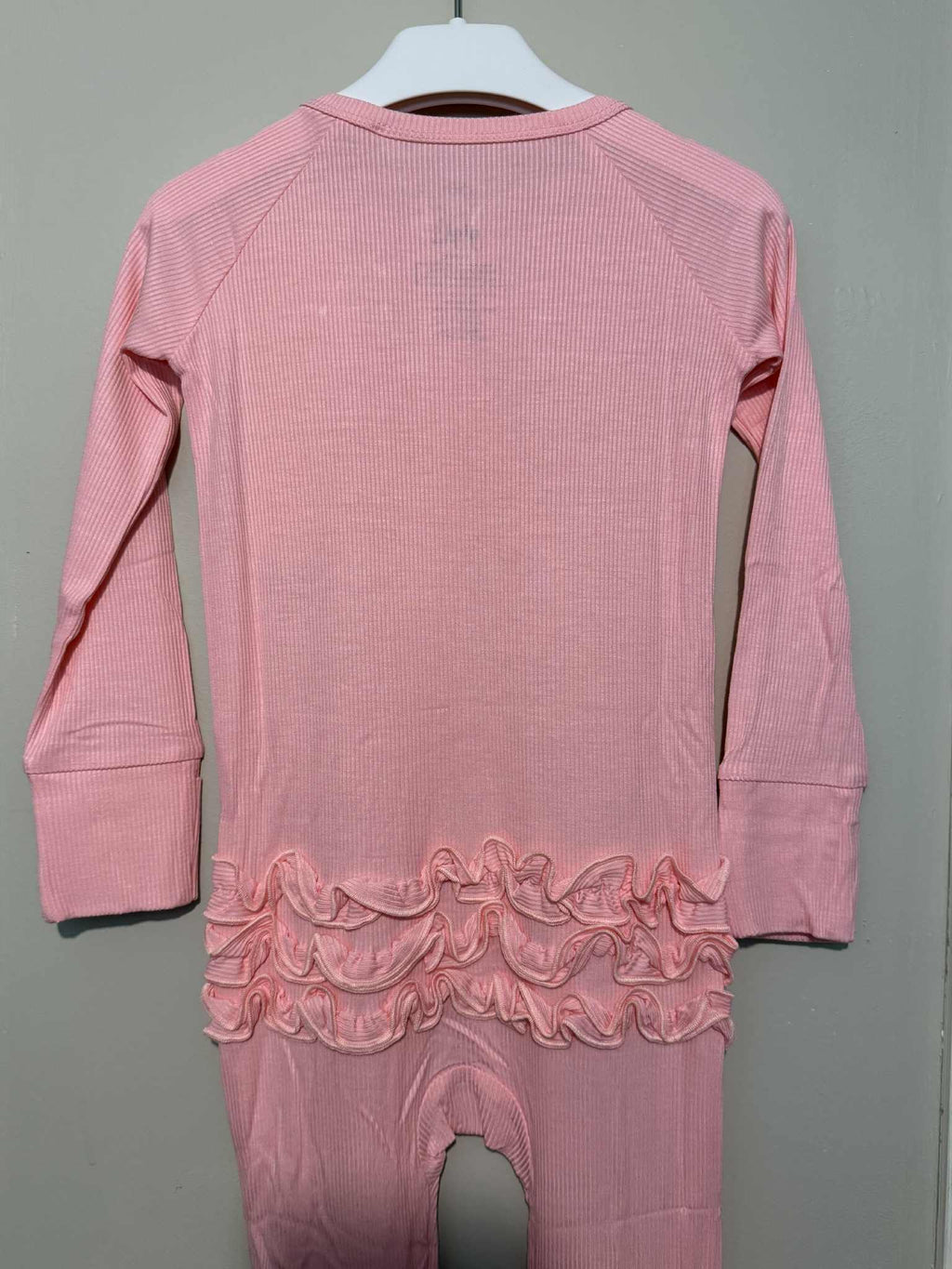 Lotus - Long Sleeve Ribbed Zippy with Ruffles and Grippys