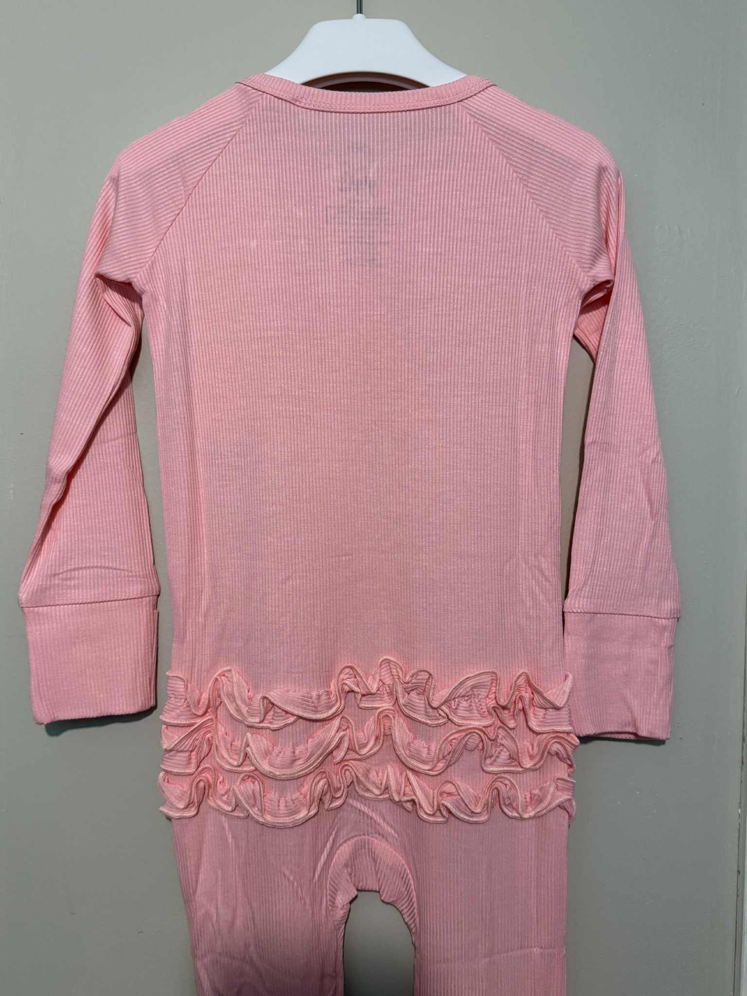 Lotus - Long Sleeve Ribbed Zippy with Ruffles and Grippys