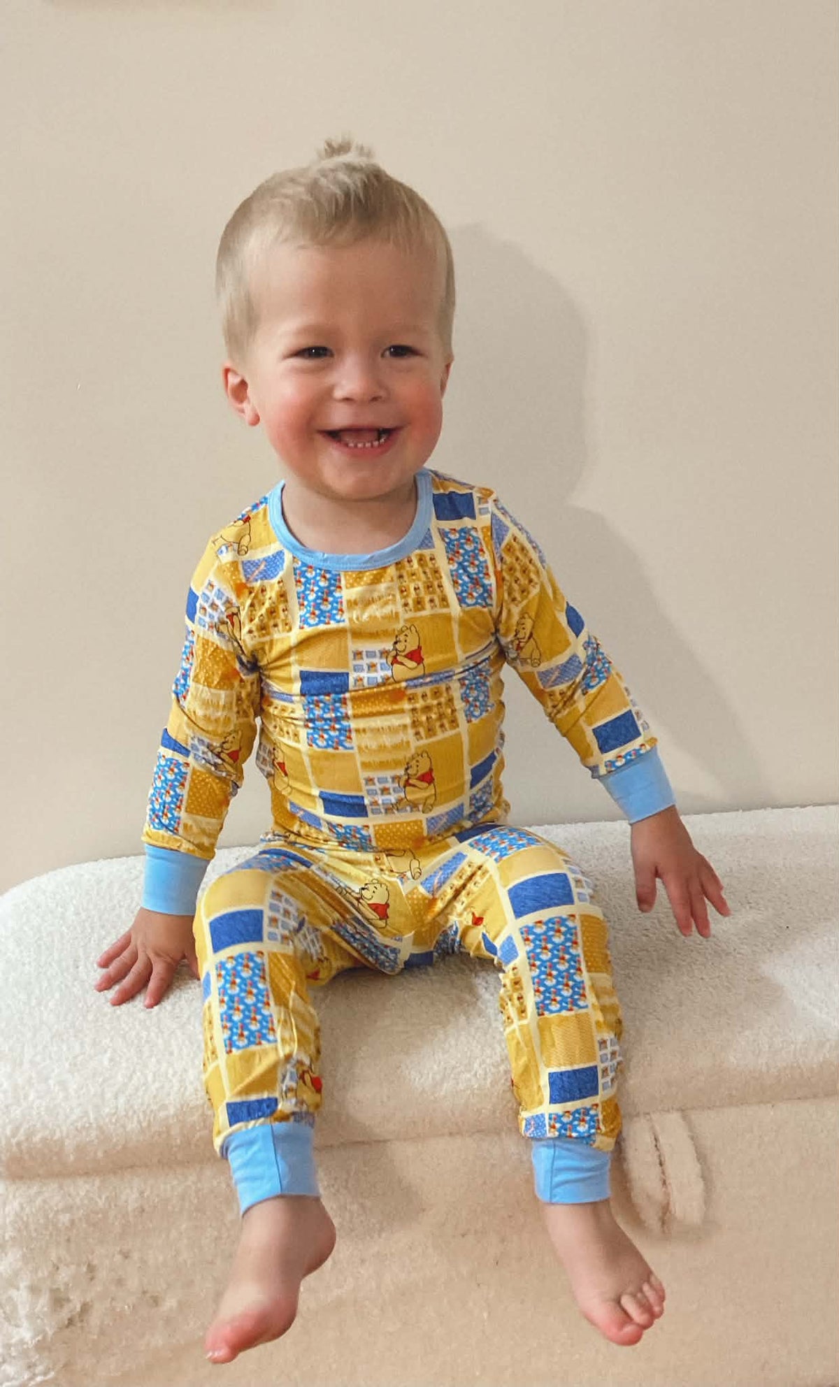 Patchwork Pooh - 2 Piece Set Long Sleeve and Pants PJs
