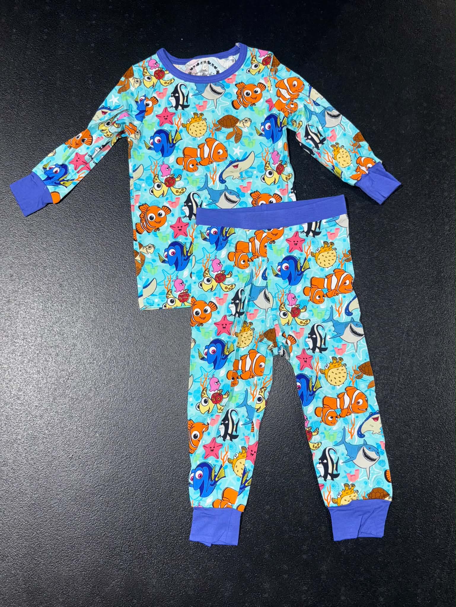 Just Keep Swimming - 2 Piece Set Long Sleeve and Pants PJs