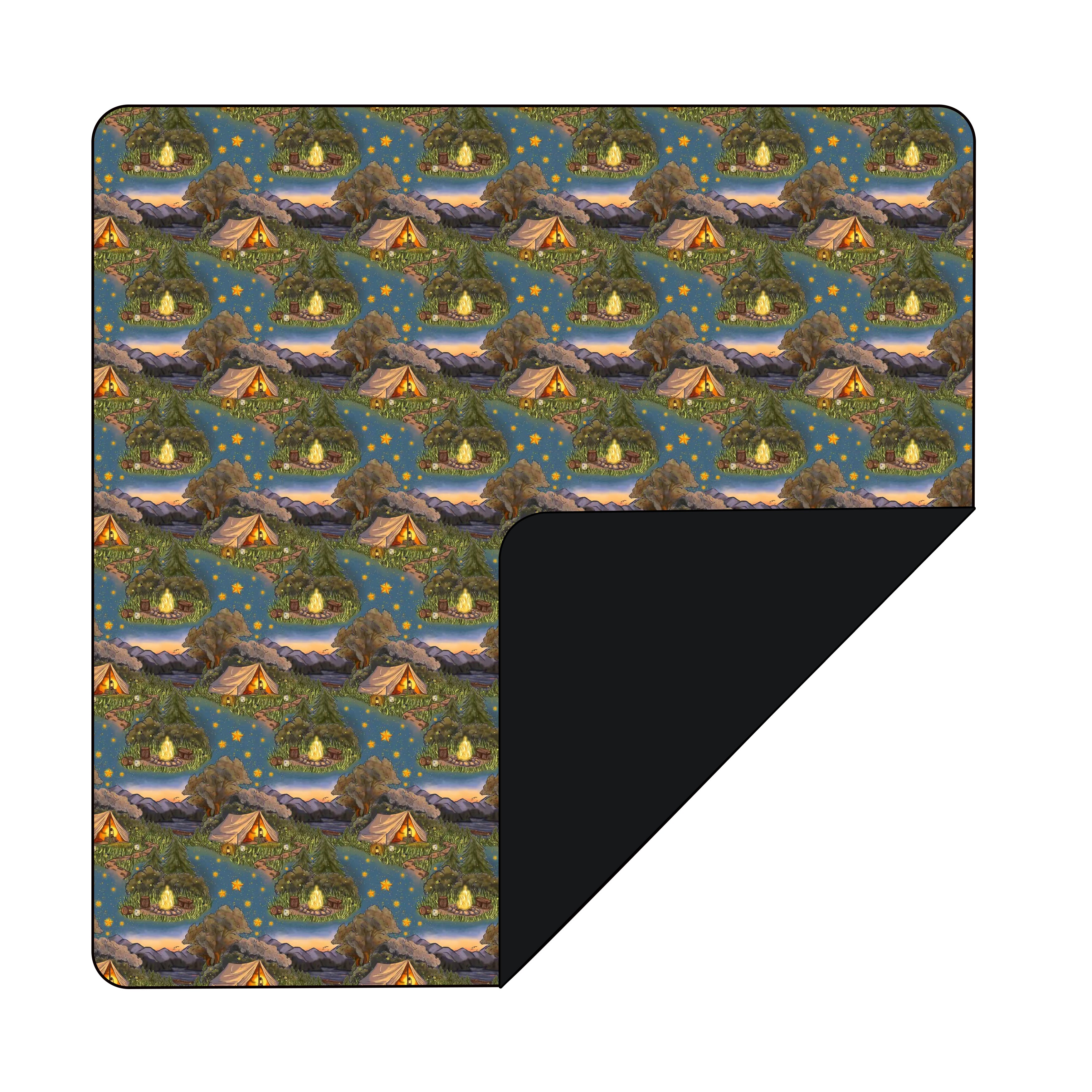 Griffiths Campground - 60 x 80 Bamboo Blanket Plush Backing