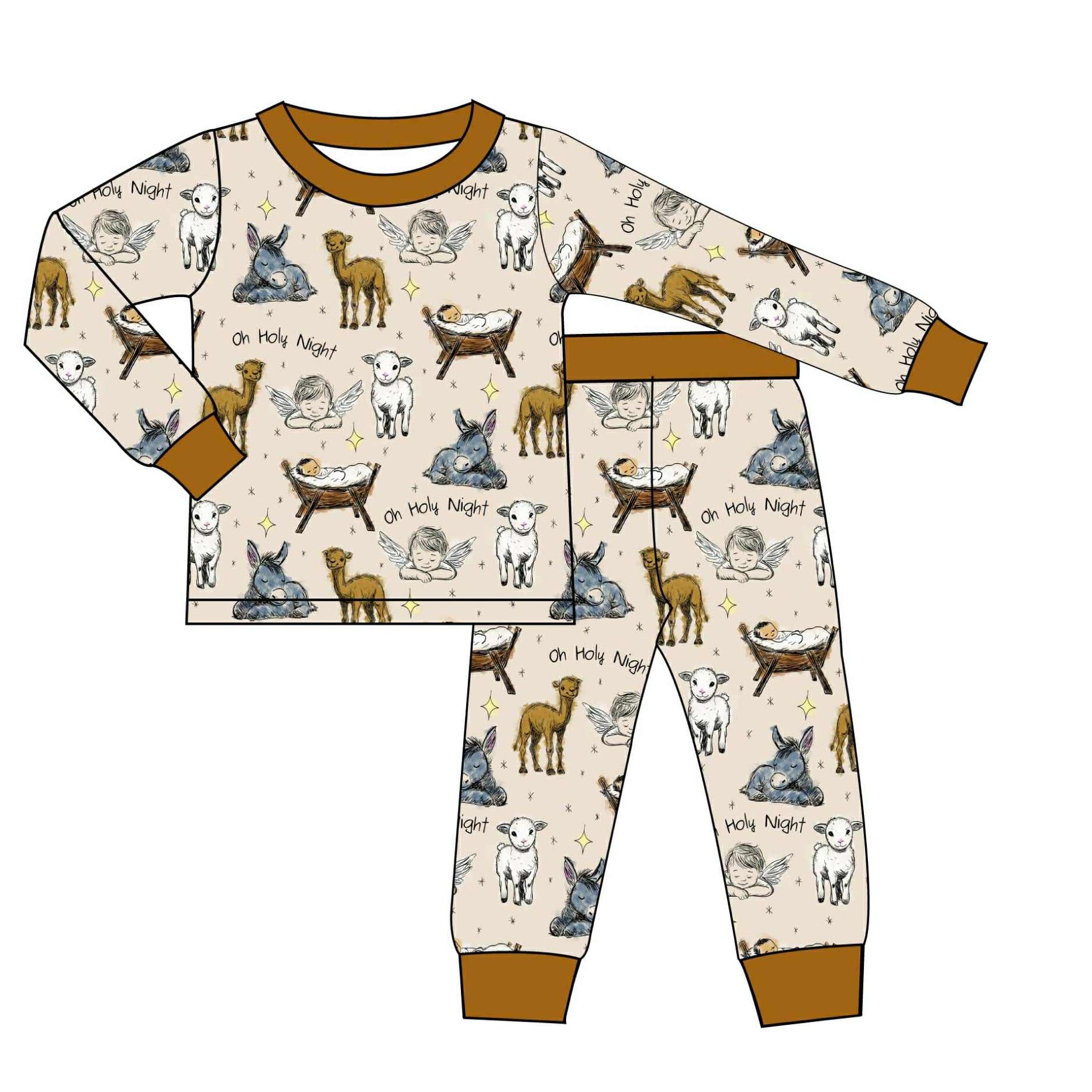 Oh Holy Night - 2 Piece Set Long Sleeve and Pants PJs