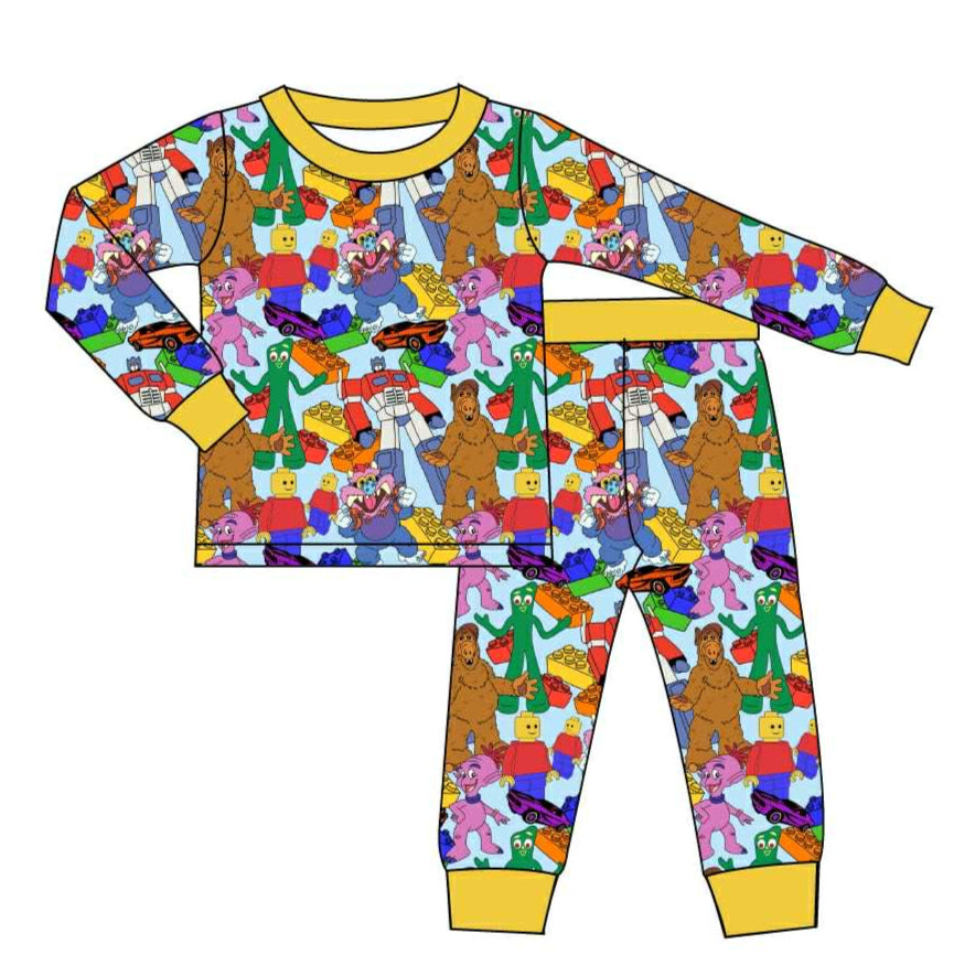 Forever Retro Freinds - 2 Piece Set Long Sleeve and Pants