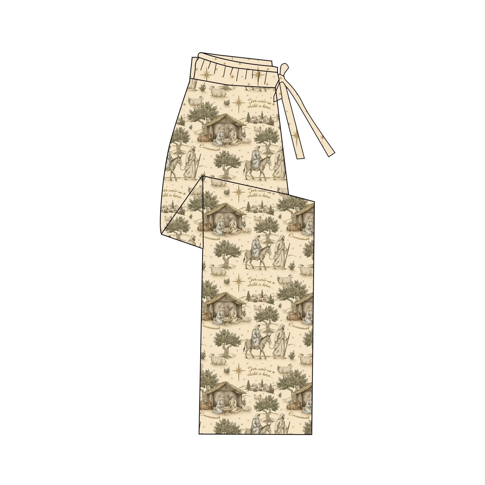 PRE-ORDER - Silent Night, Holy Night - Adult Straight Leg Bottoms