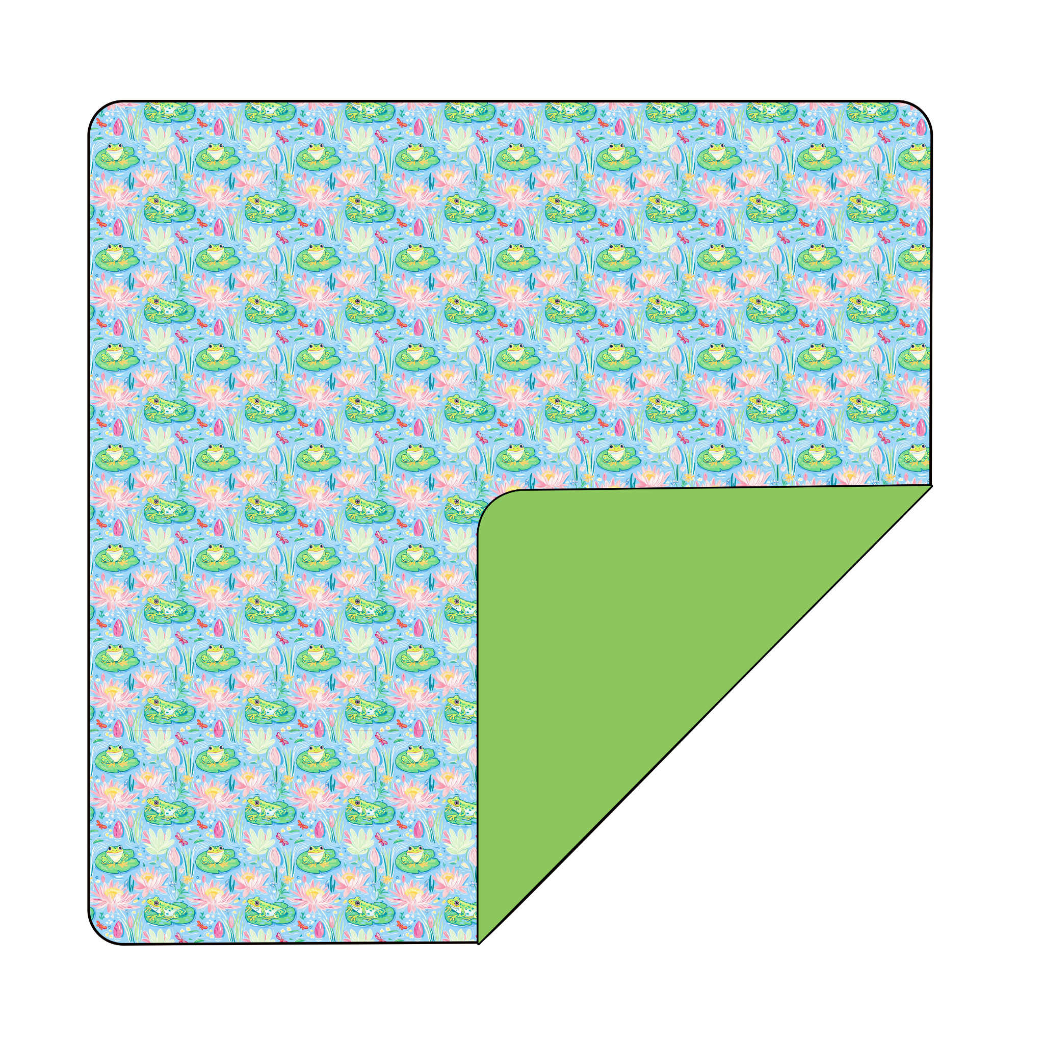 Sweet Frog - 40X40 Double Layer Bamboo Blanket