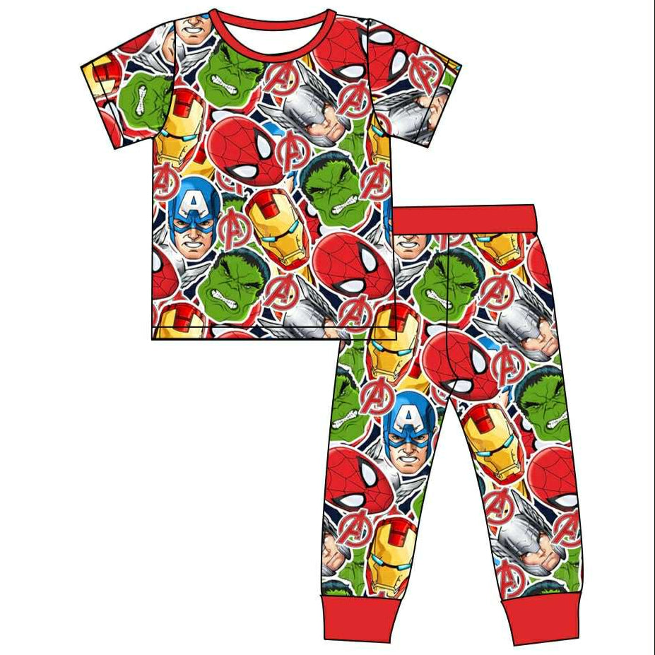 Hero Masks - 2 Piece Set Short Sleeve and Shorts