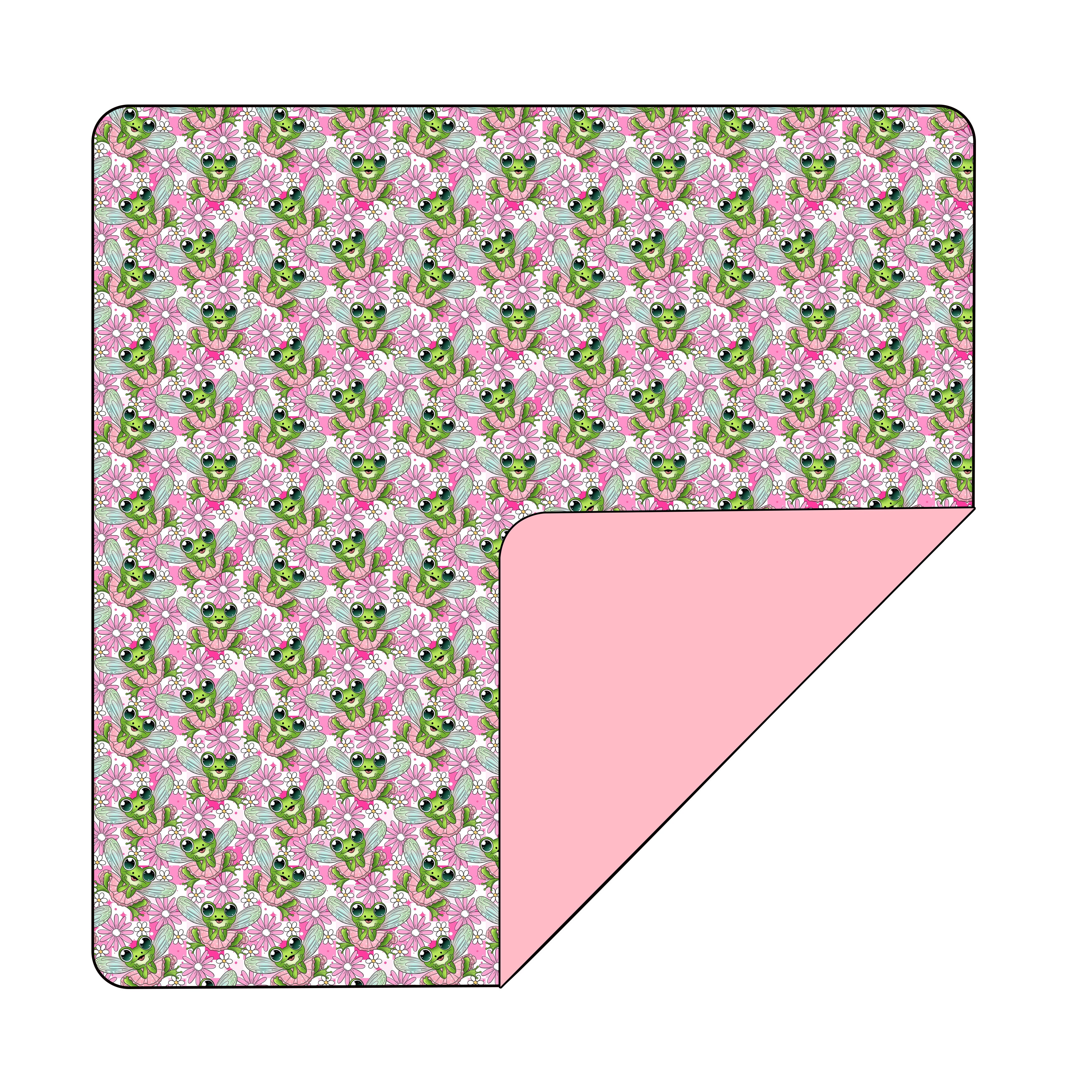 Pixie Froggie - 60 x 80 Bamboo Blanket Plush Backing