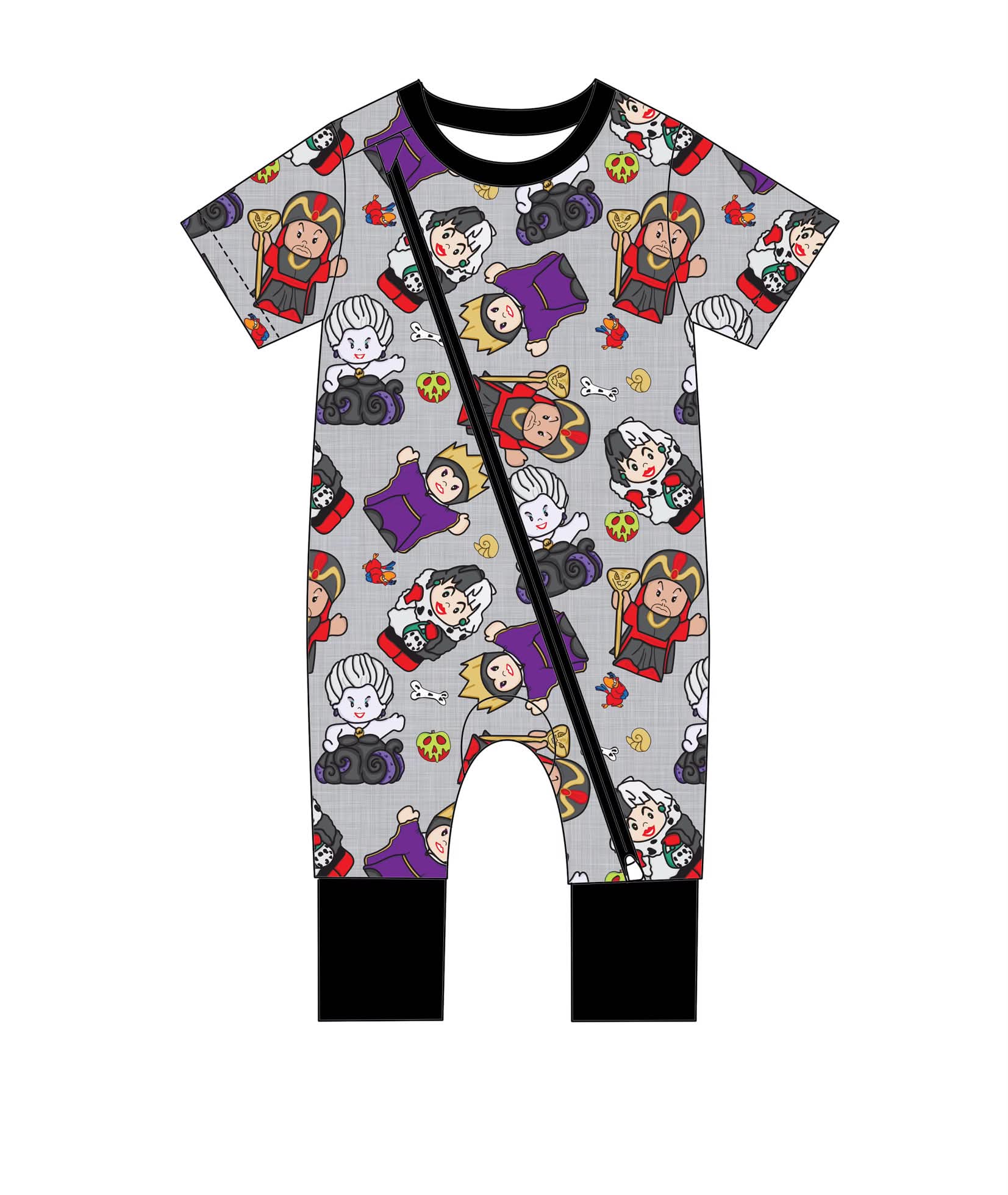 Little Villains - Short Sleeve Zippy