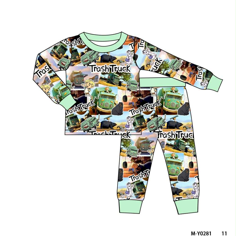 Trash Truck - 2 Piece Set Long Sleeve and Pants