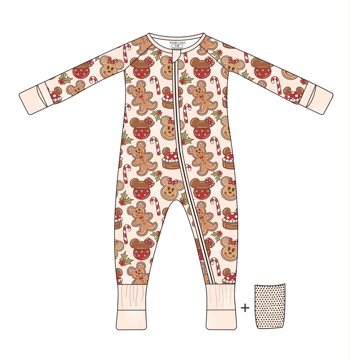 PRE-ORDER - Baking Spirits Bright - Long Sleeve Zippy with Grippys