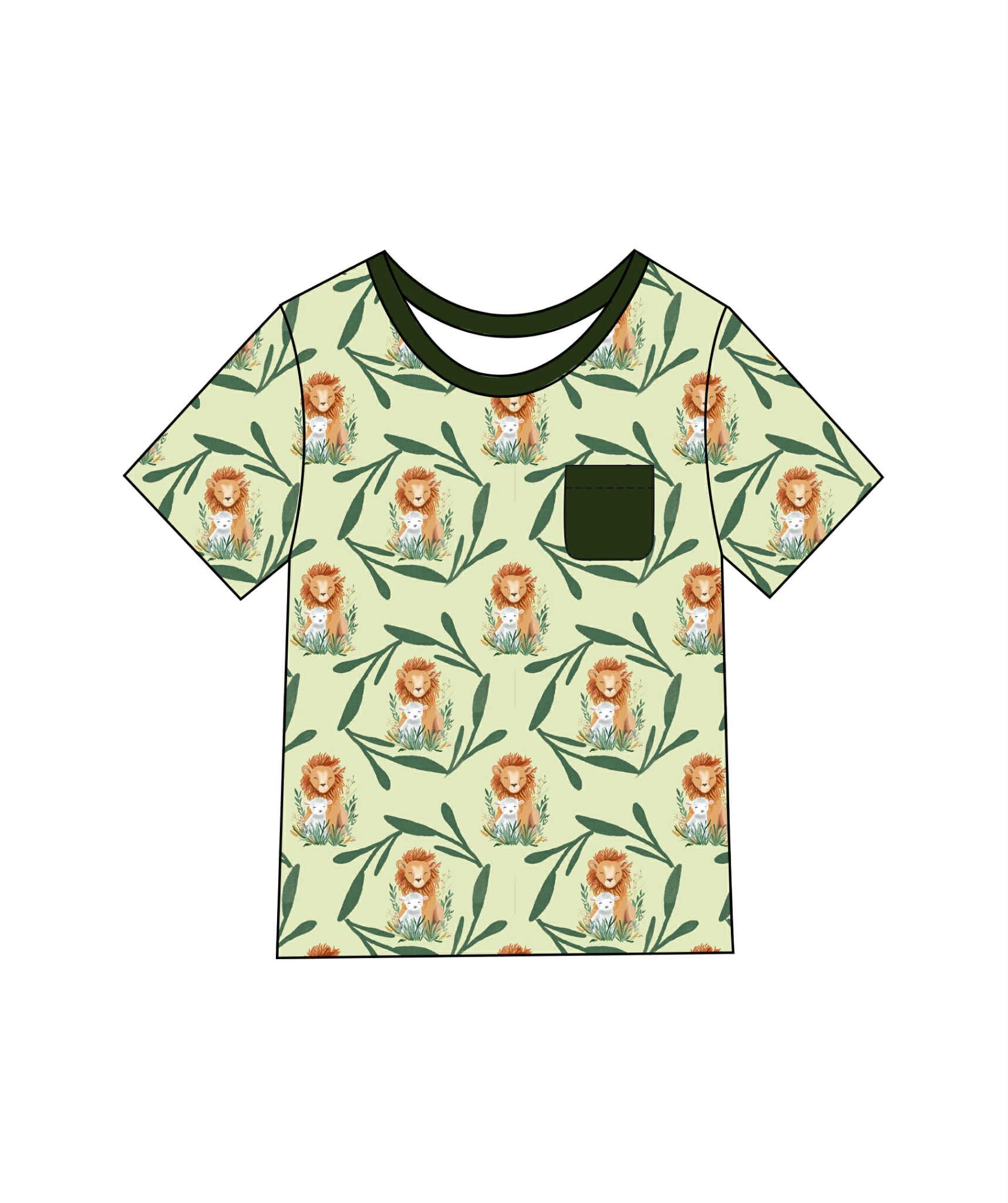 The Lion and The Lamb - Short Sleeve Pocket Tee