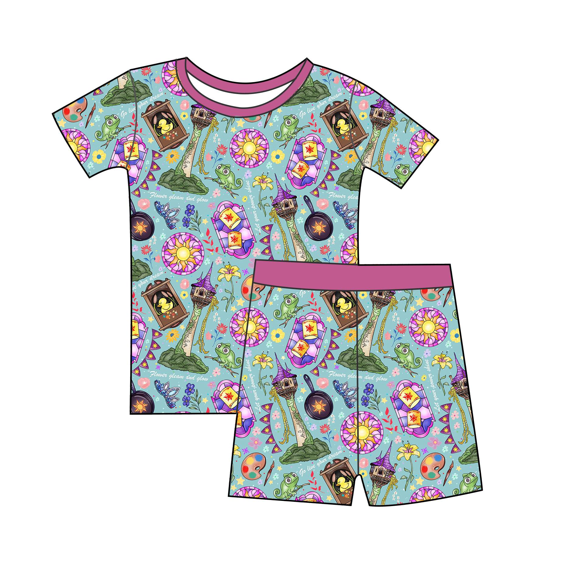 Lanterns & Daydreams - 2 Piece PJ Set Short Sleeve and Shorts