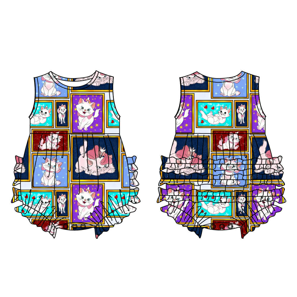 Sassy Cat - Tank Bubble with Ruffles