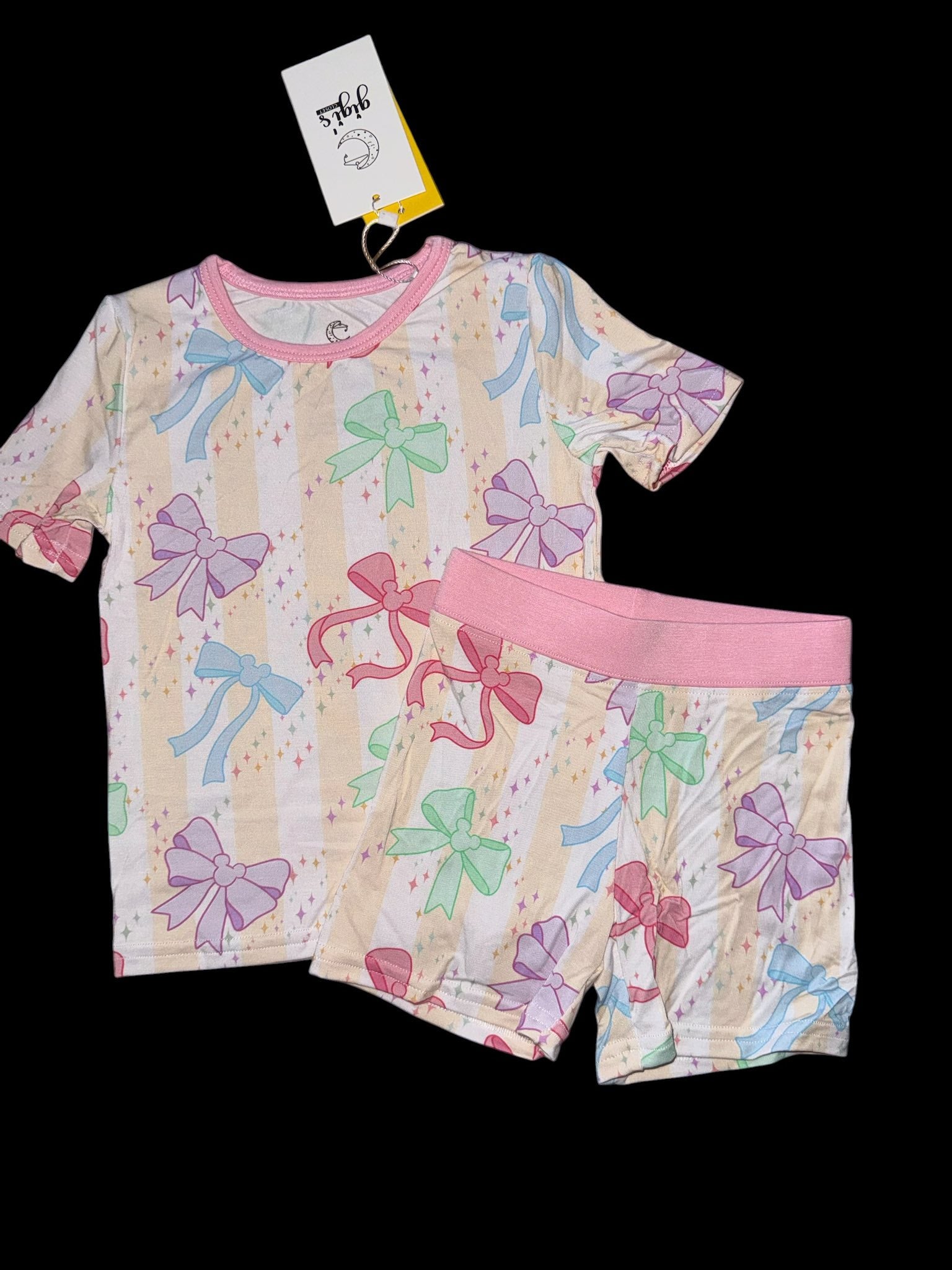 Pretty Pastels - 2 Piece Set Short Sleeve and Shorts PJs