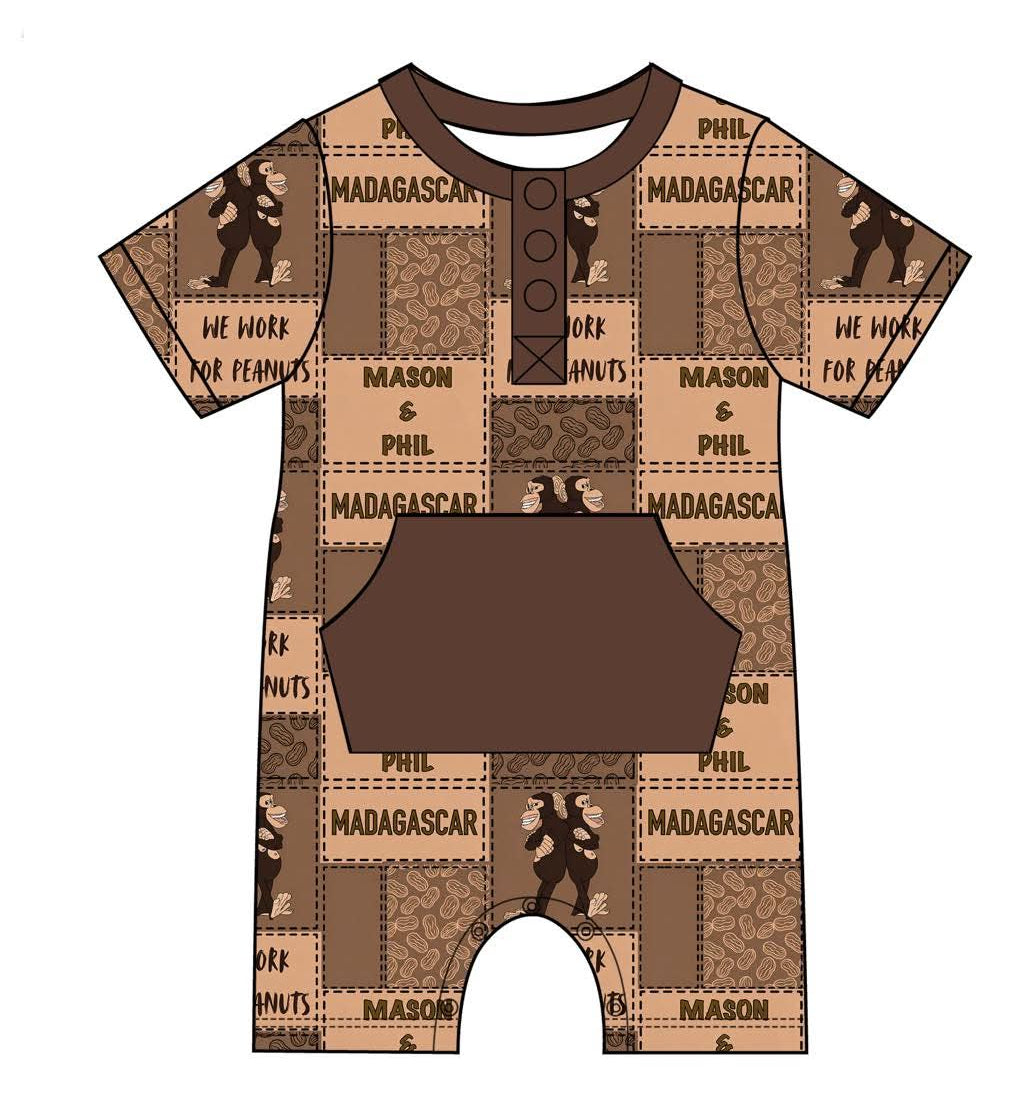 Silly Chimps - Kangaroo Pocket Romper
