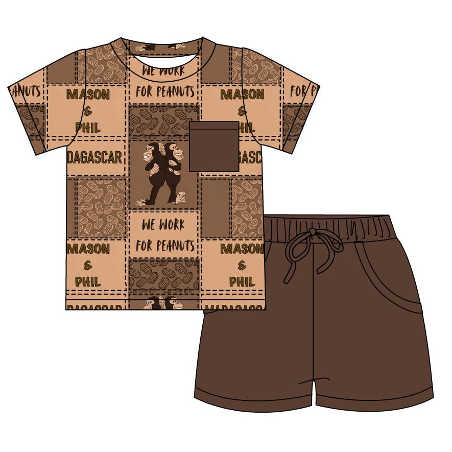 Silly Chimps - Short Sleeve and Drawstring Shorts Daywear Set