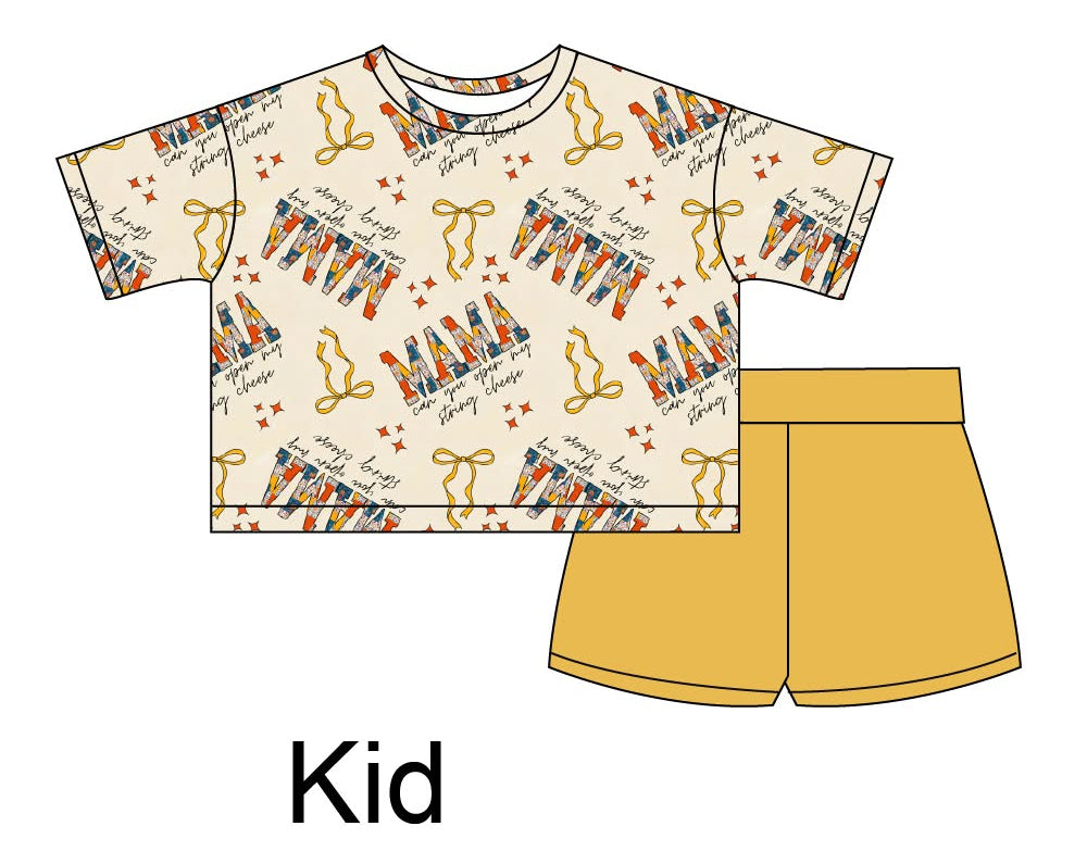 String Cheese - Boxy Tee and Shorts Daywear Set