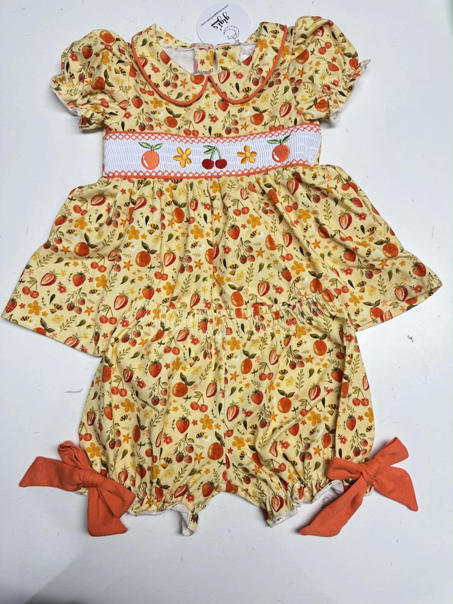 Vintage Fruits - Boutique Style Dress with Shorts