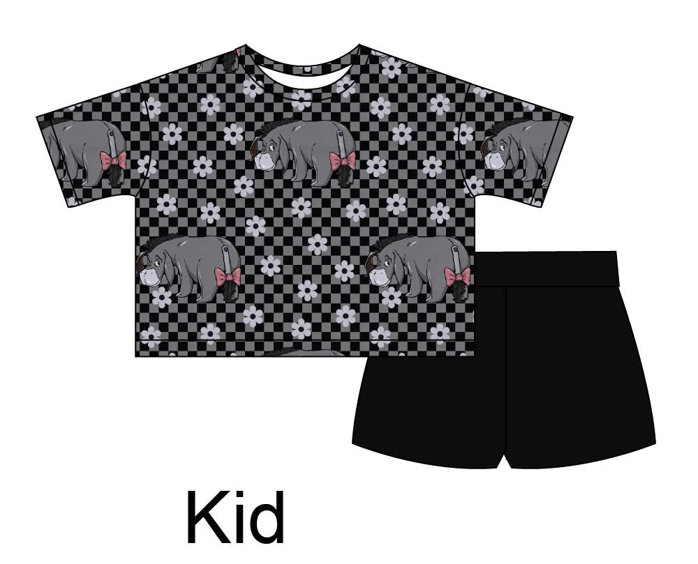 Oh Bother Donkey - Boxy Tee and Shorts Daywear Set