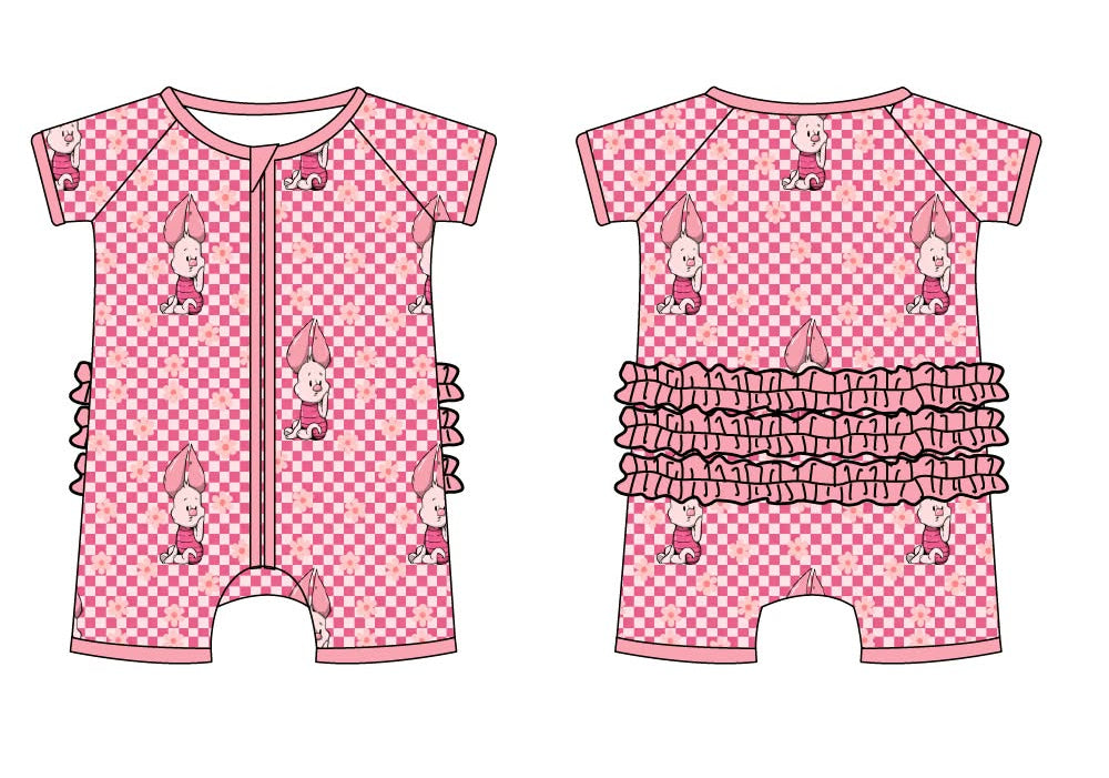 Bashful Little Pig - Short Sleeve Shorty Ruffle Bum