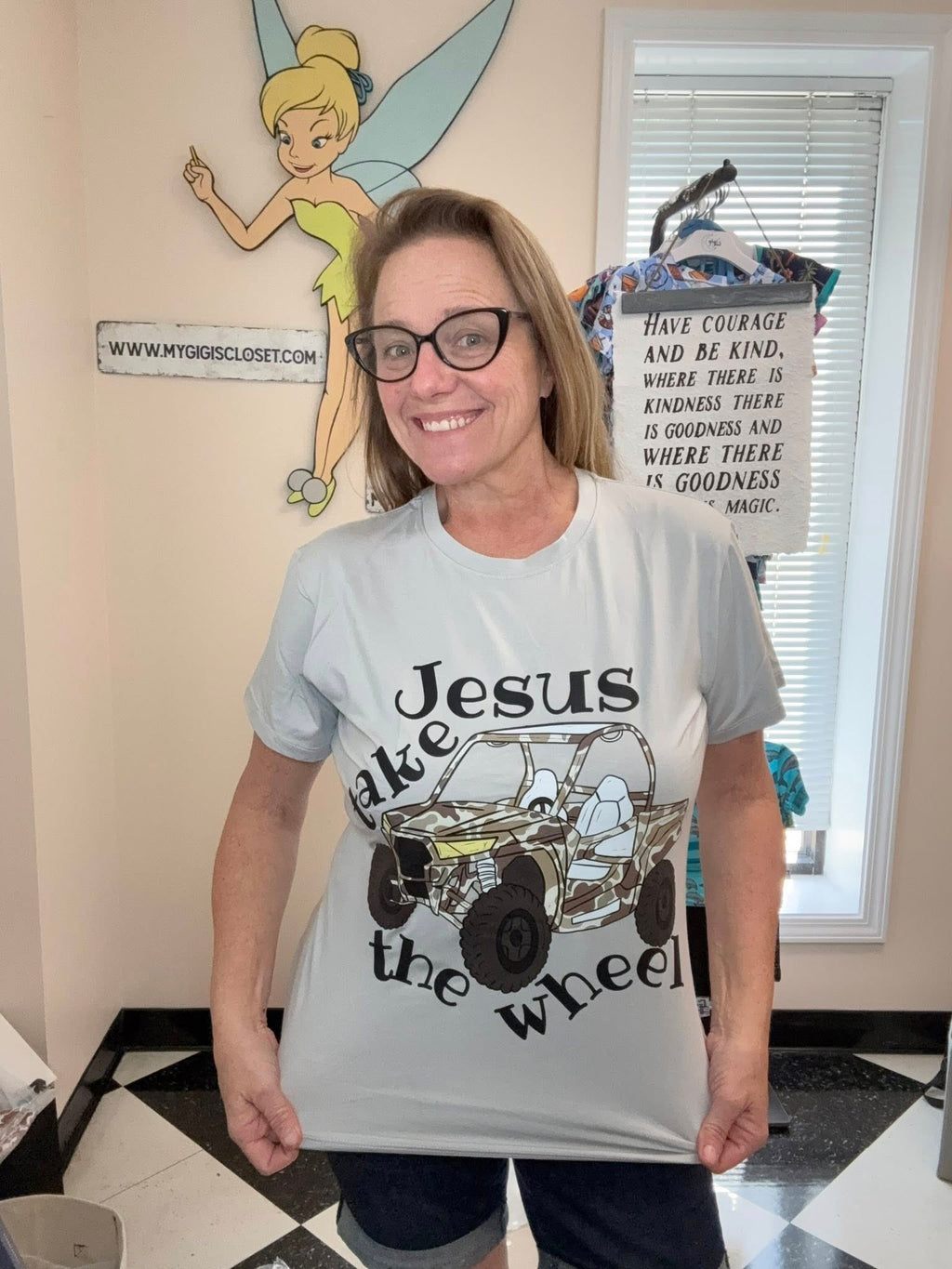 Jesus Take The Wheel - Applique Tee