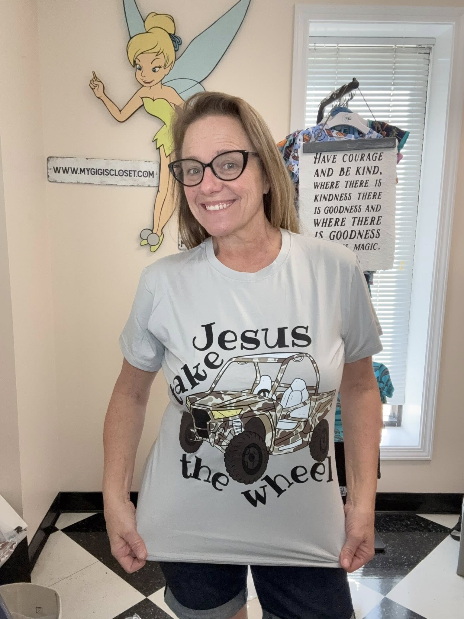 Jesus Take The Wheel - Applique Tee