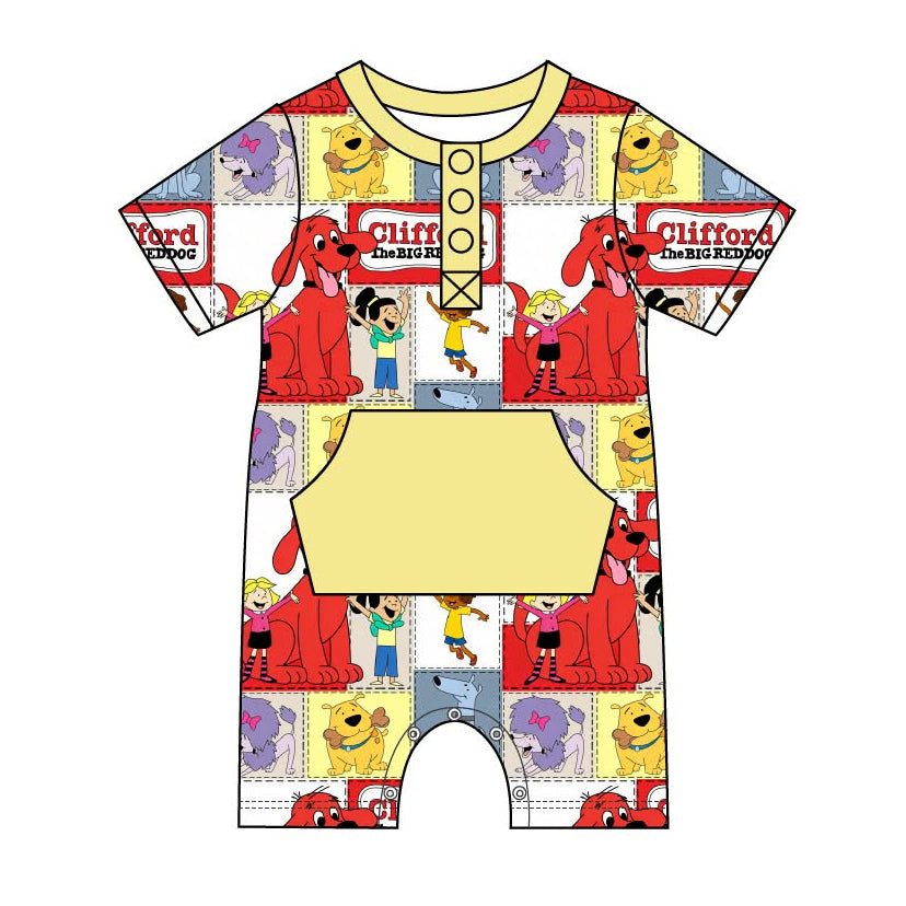 Big Red Dog - Kangaroo Pocket Romper