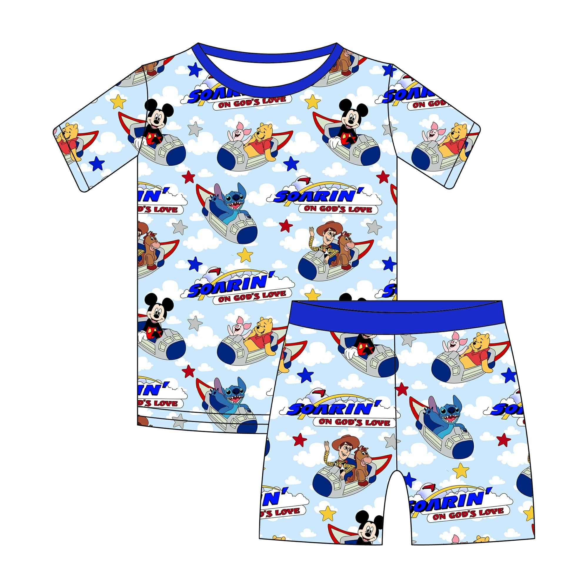 Soarin' on Gods Love - 2 Piece PJ Set Short Sleeve and Shorts