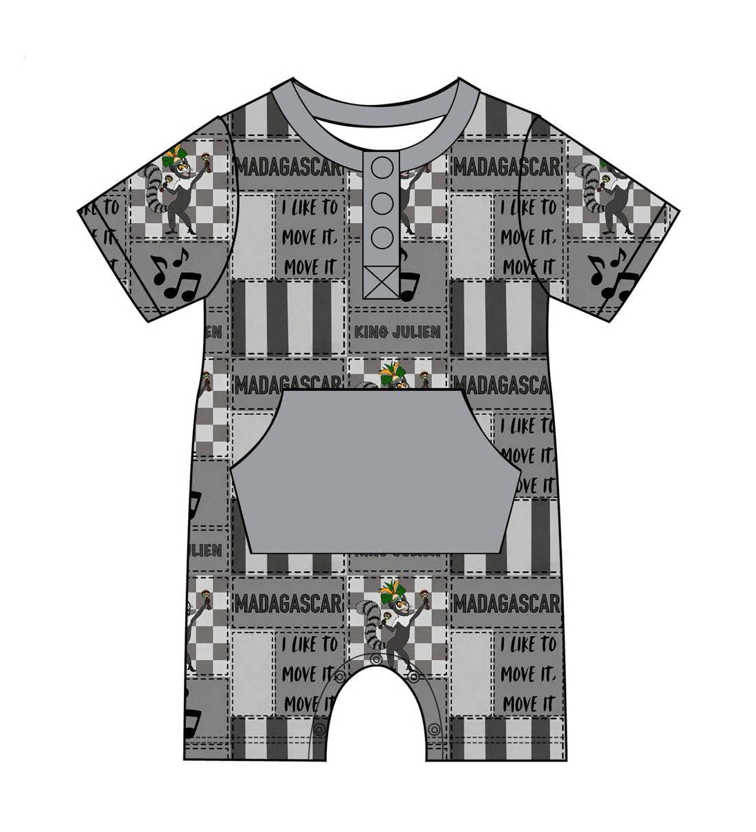 Move It Move It - Kangaroo Pocket Romper