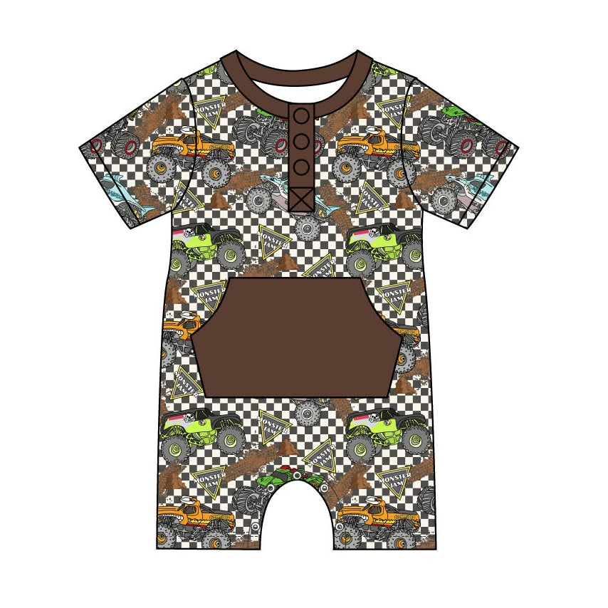 Monster Dirt Riders - Kangaroo Pocket Romper