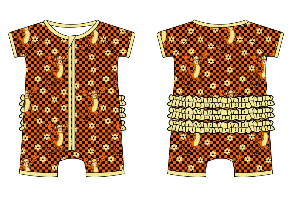 Bouncing Tiger - Short Sleeve Shorty Ruffle Bum
