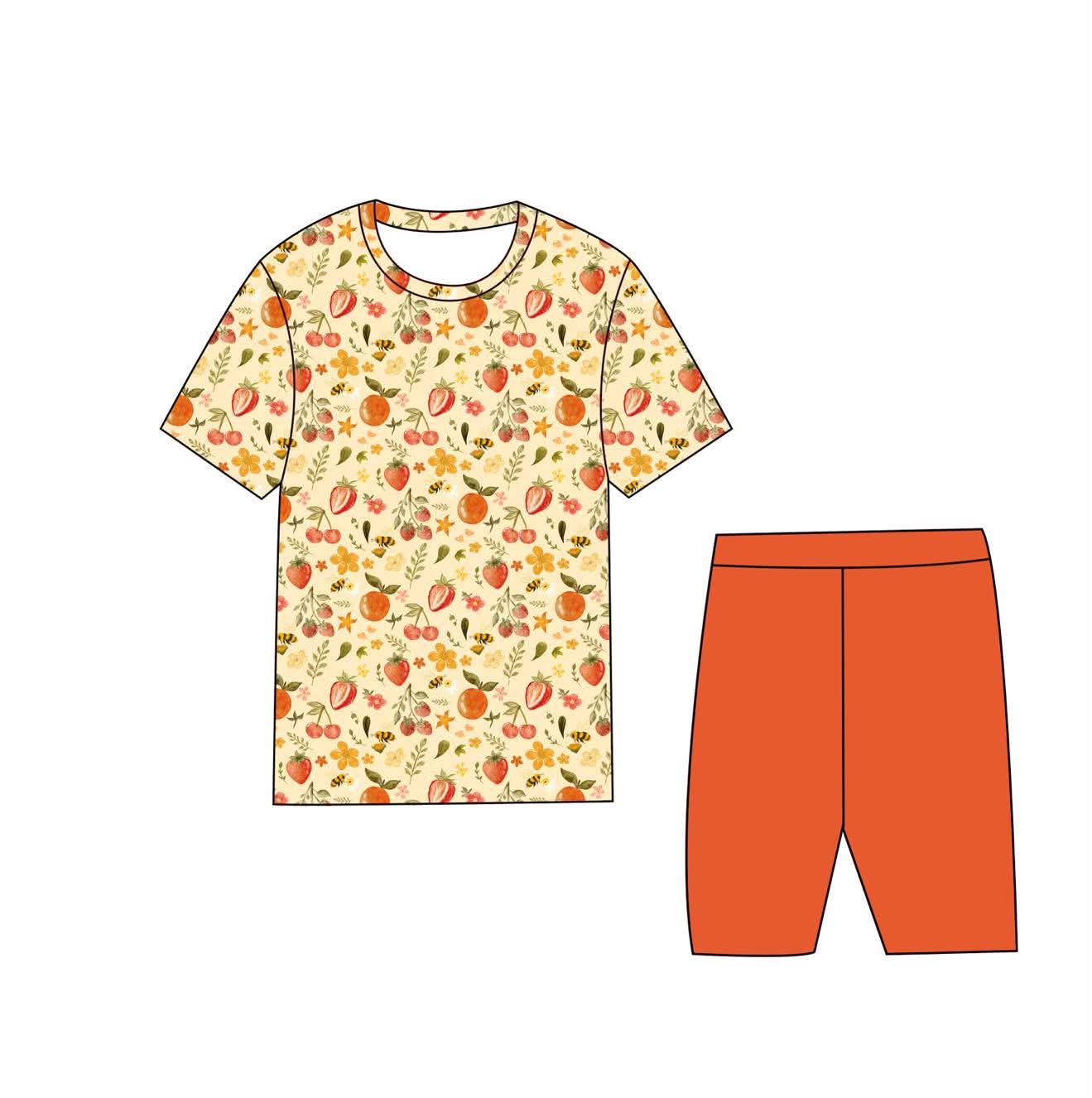 Vintage Fruits - Adult Boxy Tee and Short Set