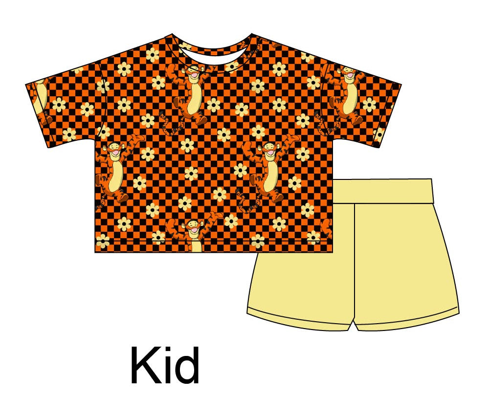 Bouncing Tiger - Boxy Tee and Shorts Daywear Set