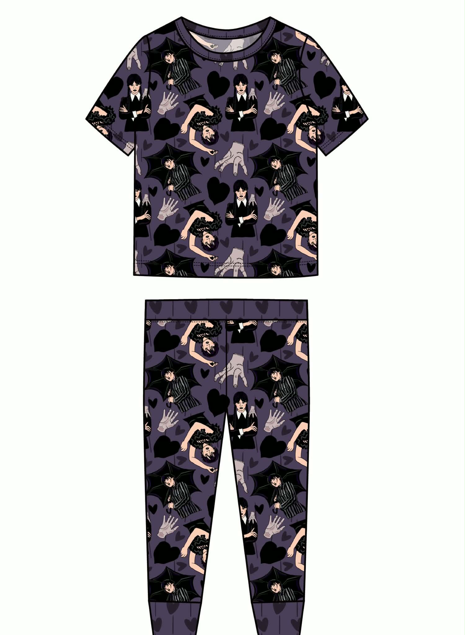 Wicked Wednesday - Short Sleeve Shirt & Pants PJ Set
