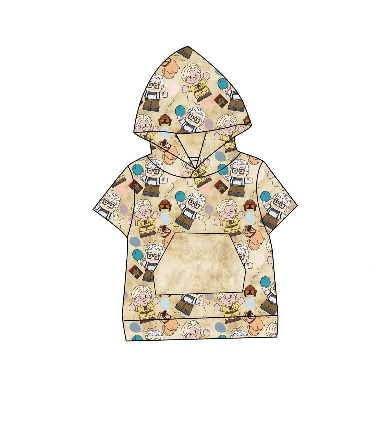Little Ellie and Carl - Short Sleeve Hoodie