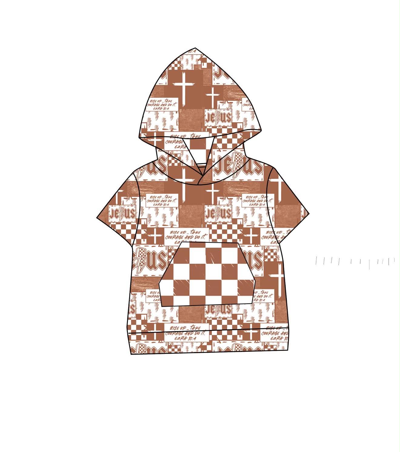 Rise Up (Caramel) - Short Sleeve Hoodie