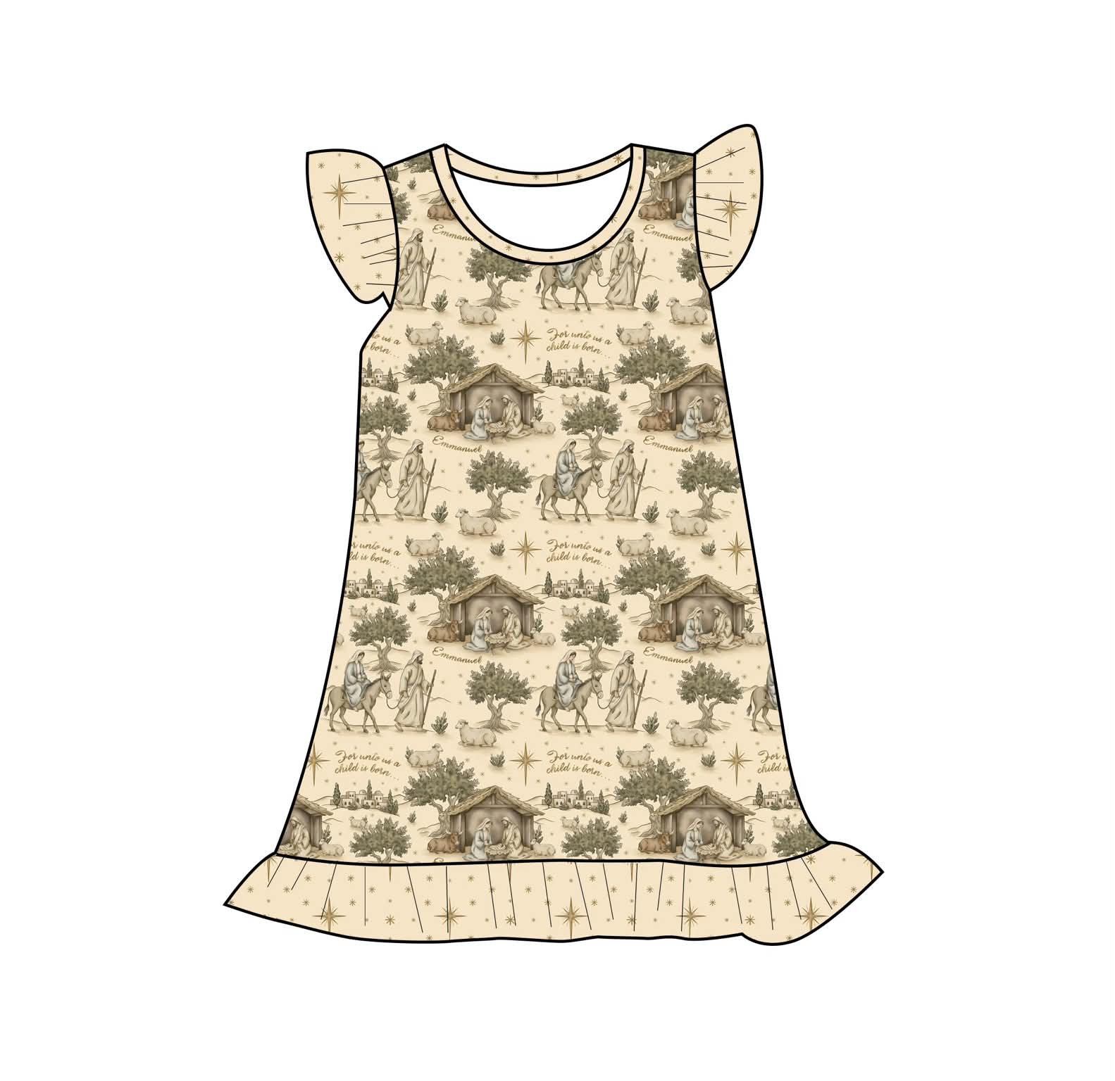 PRE-ORDER - Silent Night, Holy Night - Short Sleeve Night Gown
