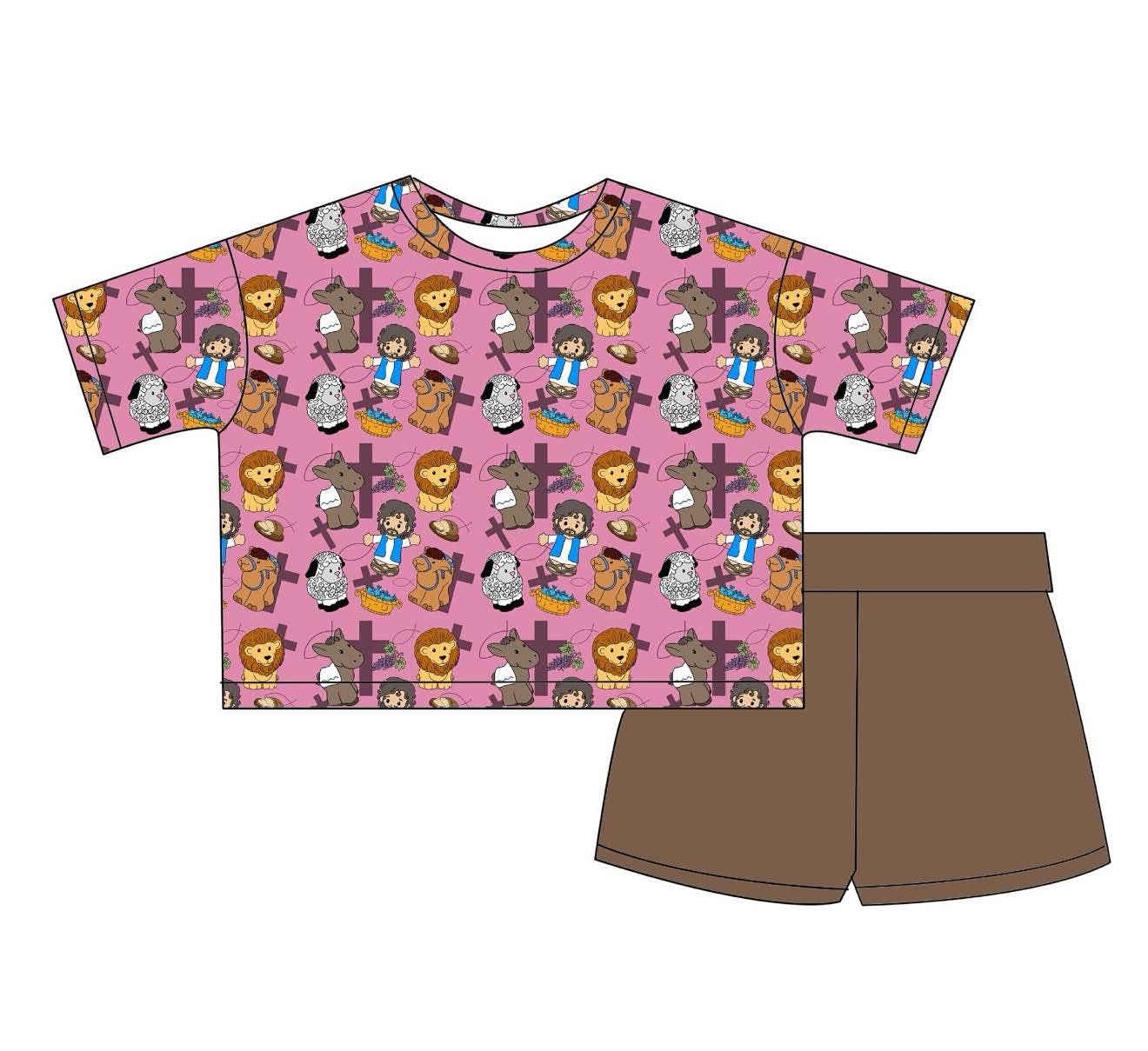 Amazing Grace - Boxy Tee and Shorts Daywear Set
