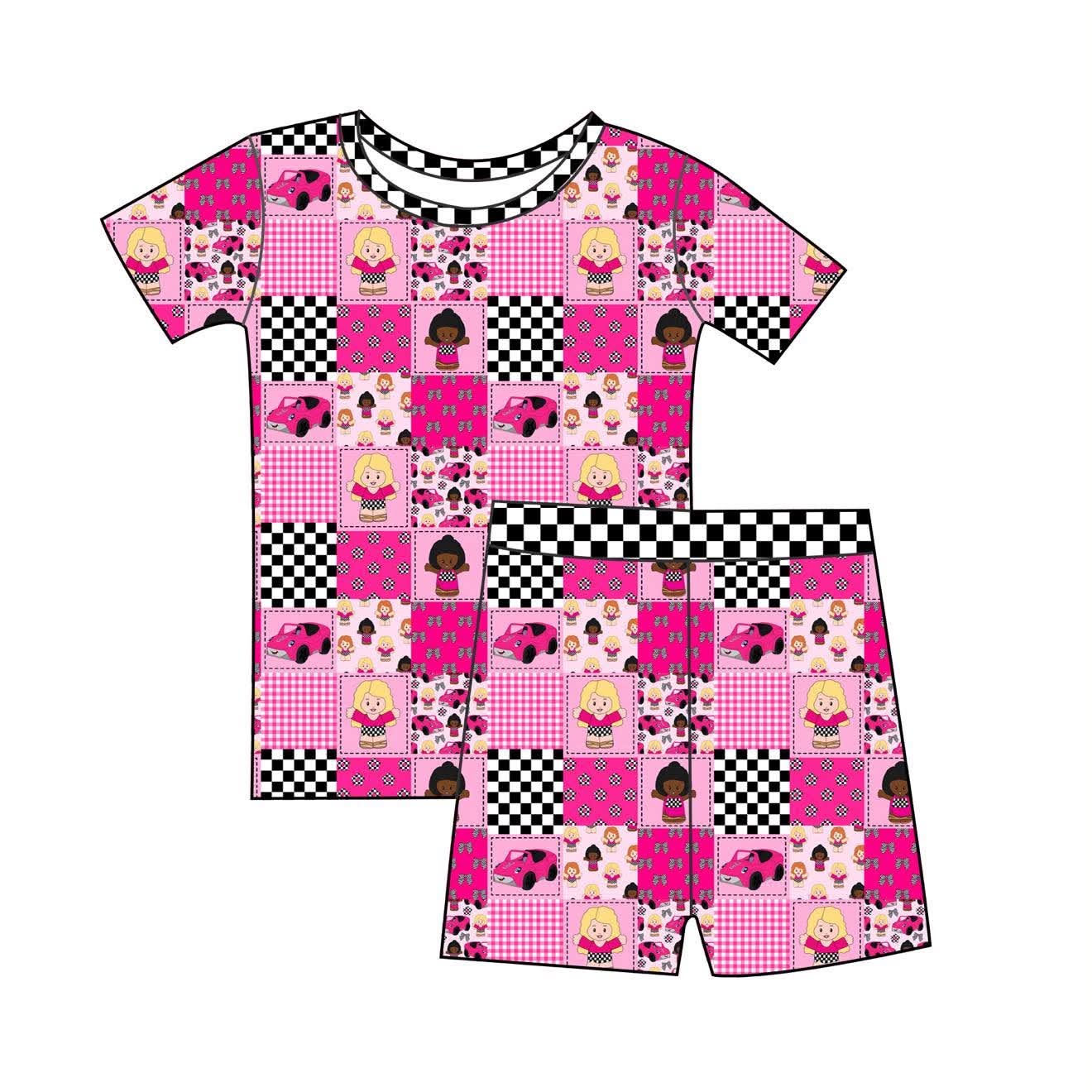 Crusin' Cuties - 2 Piece PJ Set Short Sleeve and Shorts